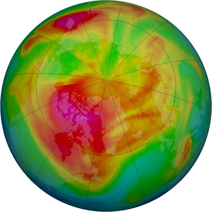 Arctic ozone map for 06 March 2002